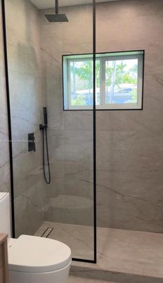 Bathroom, Glass Shower, Interior, Marble Walls