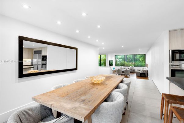 Dining room, Interior, Kitchen, Living room, Recessed Lighting, Stainless Steel Appliances