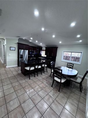 Dining room, Interior, Kitchen, Recessed Lighting, Stainless Steel Appliances