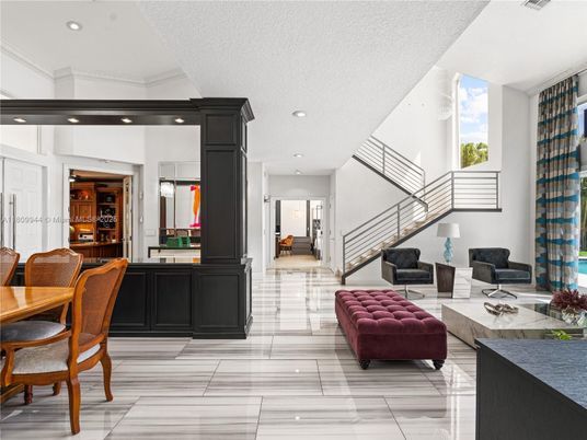Interior, Living room, Marble, Recessed Lighting