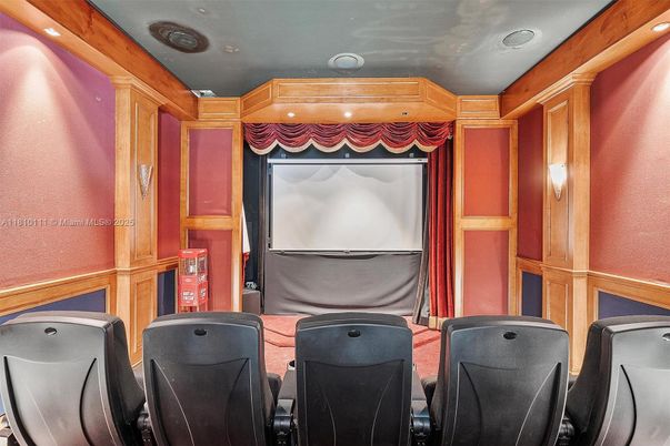 Home Theatre Room, Interior, Projection Screen, Recessed Lighting, Theatre Room