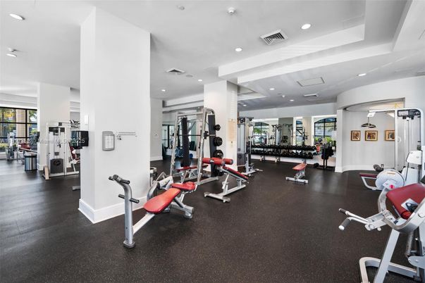 Fitness Equipment, Gym, Interior, Recessed Lighting