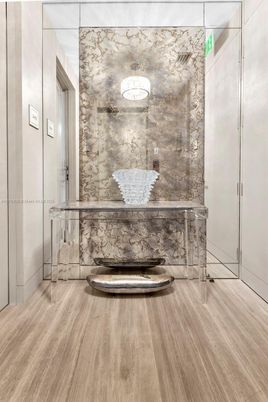 Bathroom, Interior, Marble Walls, Wood Texture Flooring