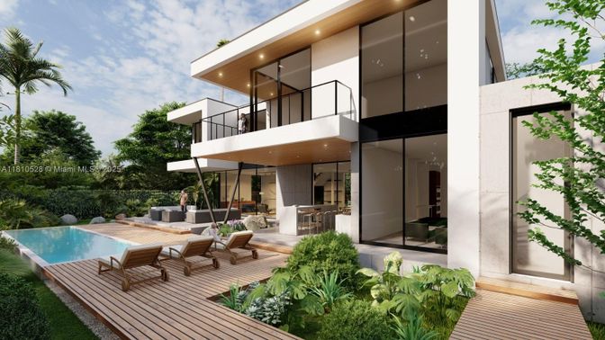 Exterior, Facade, Pool, Modern