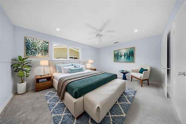 Bedroom, Interior, Recessed Lighting