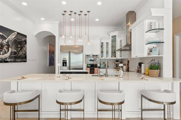Interior, Kitchen, Pendant Lights, Recessed Lighting, Stainless Steel Appliances