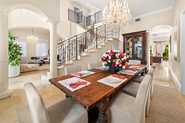 Chandelier, Dining room, Interior, Recessed Lighting