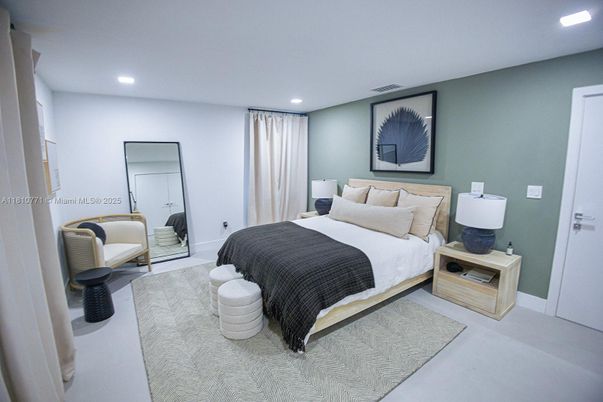 Bedroom, Interior, Recessed Lighting