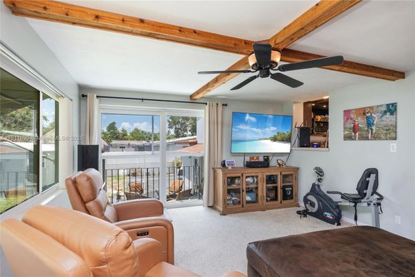 Home Theatre Room, Interior, Wooden Beams