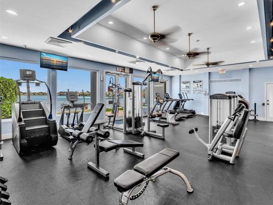 Fitness Equipment, Gym, Interior, Recessed Lighting, Water