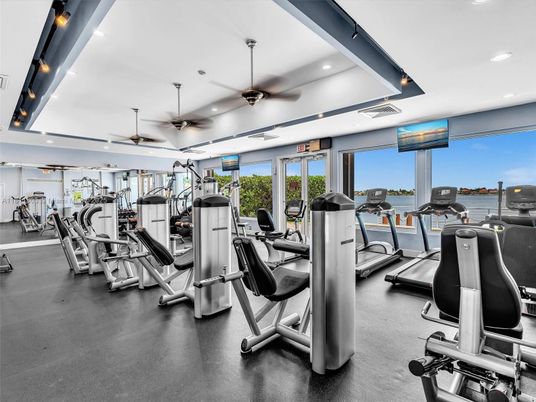 Fitness Equipment, Gym, Interior, Recessed Lighting, Water