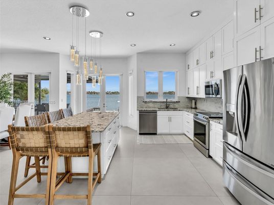 Interior, Kitchen, Pendant Lights, Recessed Lighting, Stainless Steel Appliances, Water