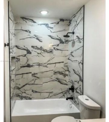 Bathroom, Interior, Marble Walls, Recessed Lighting