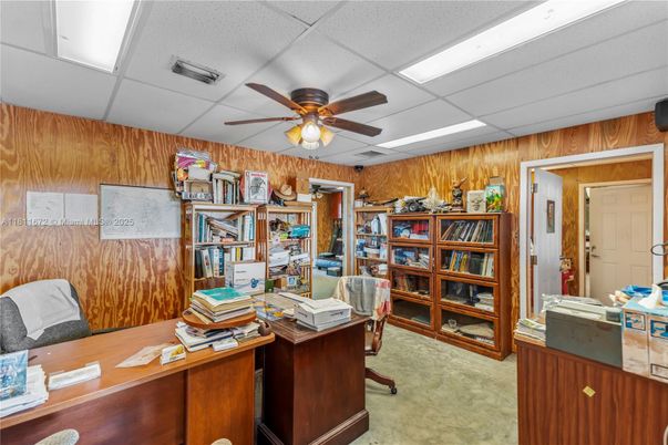 Home Office, Interior, Wooden Walls