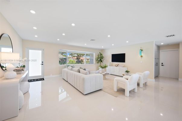Interior, Living room, Recessed Lighting