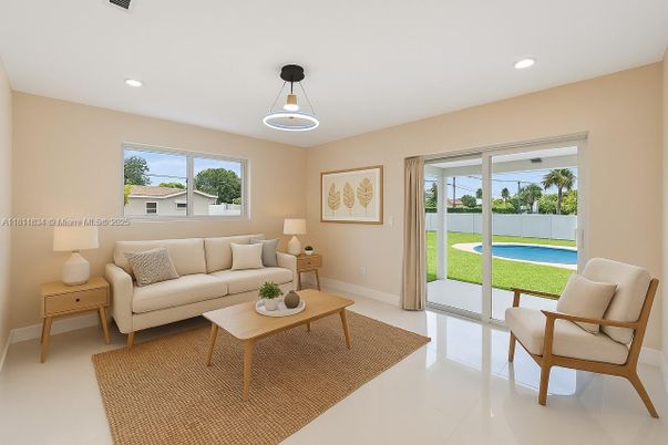 Interior, Living room, Recessed Lighting