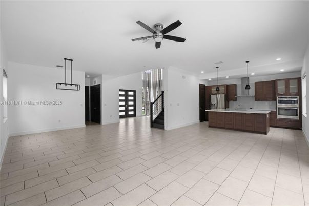 Interior, Kitchen, Pendant Lights, Recessed Lighting, Stainless Steel Appliances