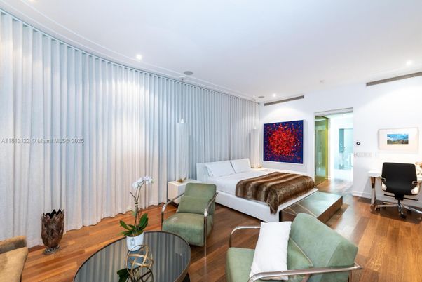 Bedroom, Home Office, Interior, Recessed Lighting, Wood Texture Flooring