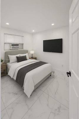Bedroom, Interior, Marble, Recessed Lighting