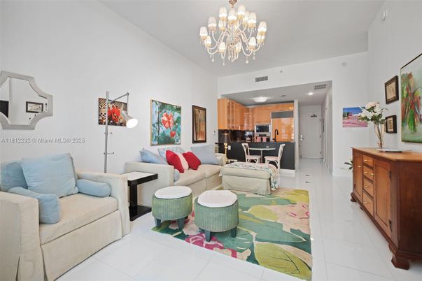 Chandelier, Dining room, Interior, Kitchen, Living room, Recessed Lighting, Stainless Steel Appliances