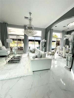 Chandelier, Interior, Living room, Marble, Recessed Lighting
