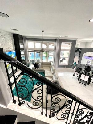 Interior, Living room, Marble, Pool, Recessed Lighting, Water
