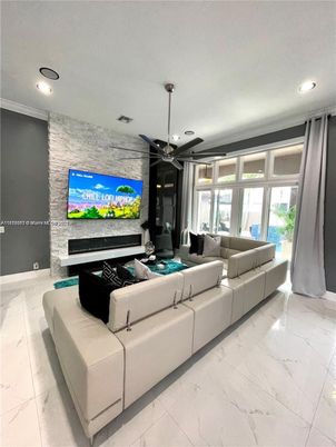 Interior, Living room, Marble, Recessed Lighting