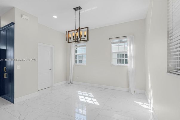 Empty room, Interior, Marble, Pendant Lights, Recessed Lighting