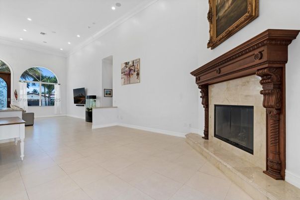 Empty room, Fireplace, Interior, Recessed Lighting