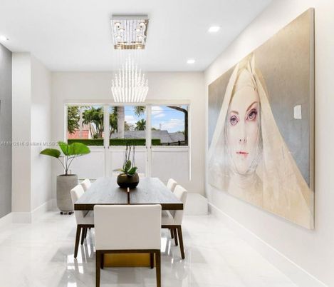 Chandelier, Dining room, Interior, Recessed Lighting