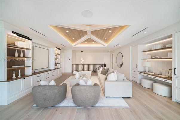 Interior, Living room, Recessed Lighting, Wooden Ceilings, Wood Texture Flooring