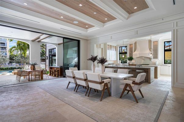 Dining room, Interior, Kitchen, Recessed Lighting, Wooden Ceilings