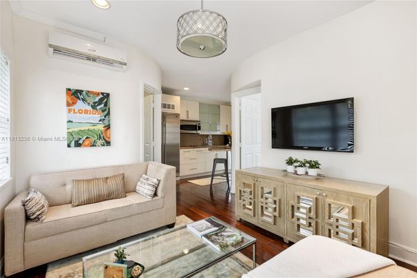 Interior, Kitchen, Living room, Recessed Lighting, Stainless Steel Appliances, Wood Texture Flooring