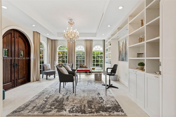 Chandelier, Home Office, Interior, Recessed Lighting