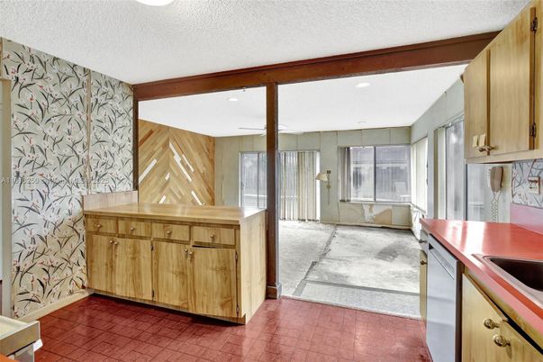 Interior, Kitchen, Recessed Lighting, Wooden Beams