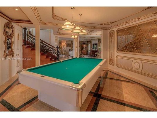 Billiard Table, Game Room, Interior, Pendant Lights
