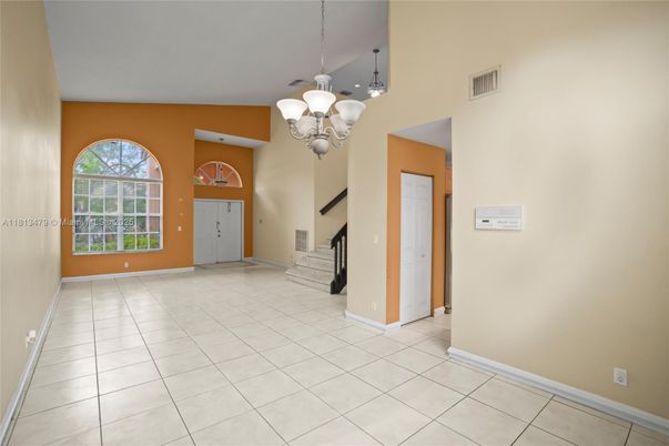 Chandelier, Empty room, Interior