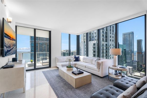 Interior, Living room, Water, Skyline