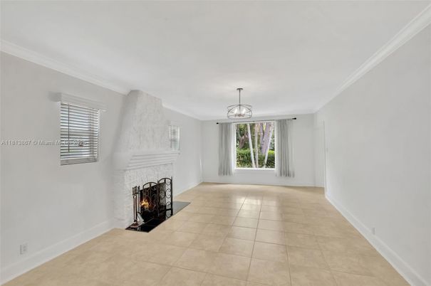 Empty room, Fireplace, Interior