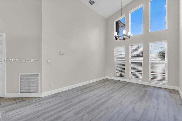 Chandelier, Empty room, Interior, Wood Texture Flooring