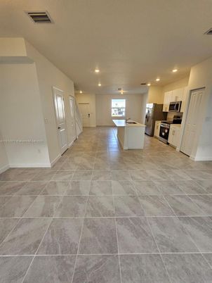 Empty room, Interior, Kitchen, Recessed Lighting