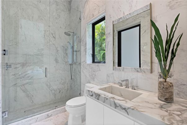 Bathroom, Glass Shower, Interior, Marble, Marble Walls