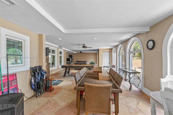 Billiard Table, Game Room, Interior, Recessed Lighting