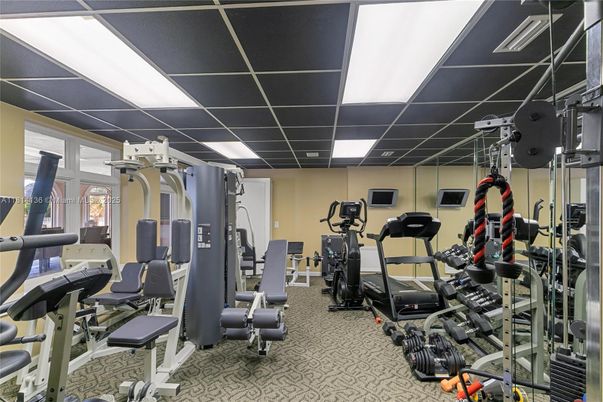 Fitness Equipment, Gym, Interior, Recessed Lighting