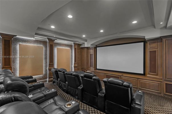 Home Theatre Room, Interior, Projection Screen, Recessed Lighting, Theatre Room