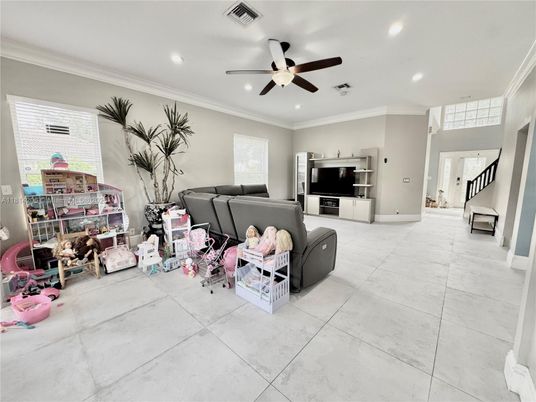 Interior, Living room, Recessed Lighting