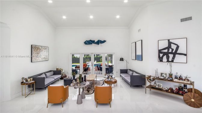Interior, Living room, Recessed Lighting