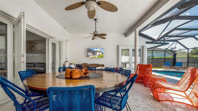 Dining room, Glass Ceilings, Interior, Pool, Sun Room