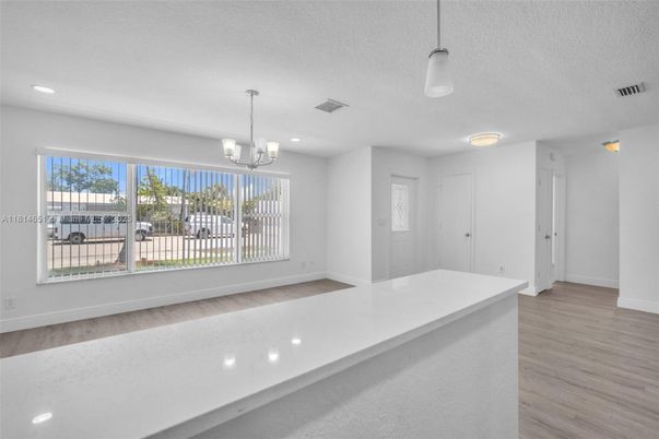 Chandelier, Empty room, Interior, Pendant Lights, Recessed Lighting, Wood Texture Flooring