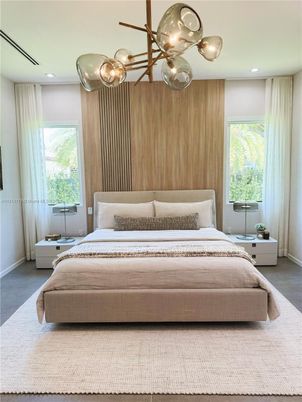 Bedroom, Interior, Pendant Lights, Recessed Lighting